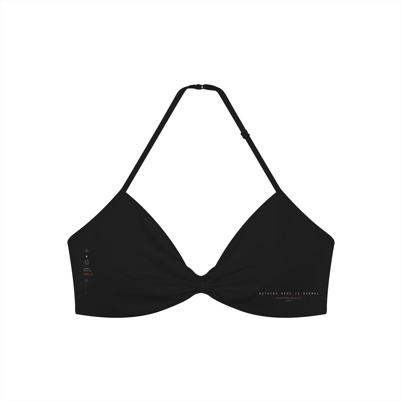 ANOMALIES-NOTHING HERE IS NORMAL RUCHED HALTER NECK BRA